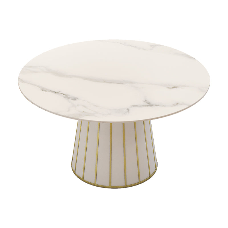 Tavolo da pranzo glam in pietra rotonda 1/7 pezzi set da pranzo per sala da pranzo