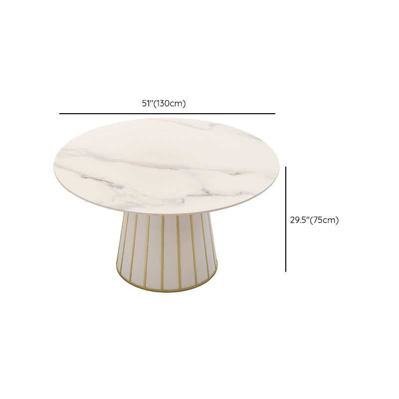 Tavolo da pranzo glam in pietra rotonda 1/7 pezzi set da pranzo per sala da pranzo