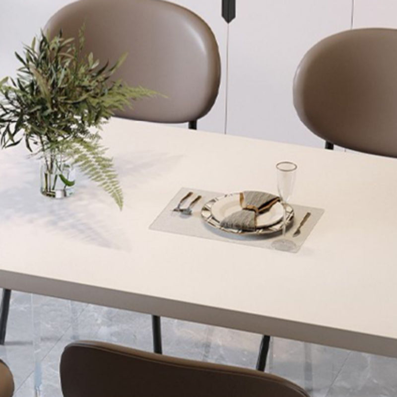 Moderne Rechteckstein -Esstisch 1/4/5 Stück Essset für Esszimmer