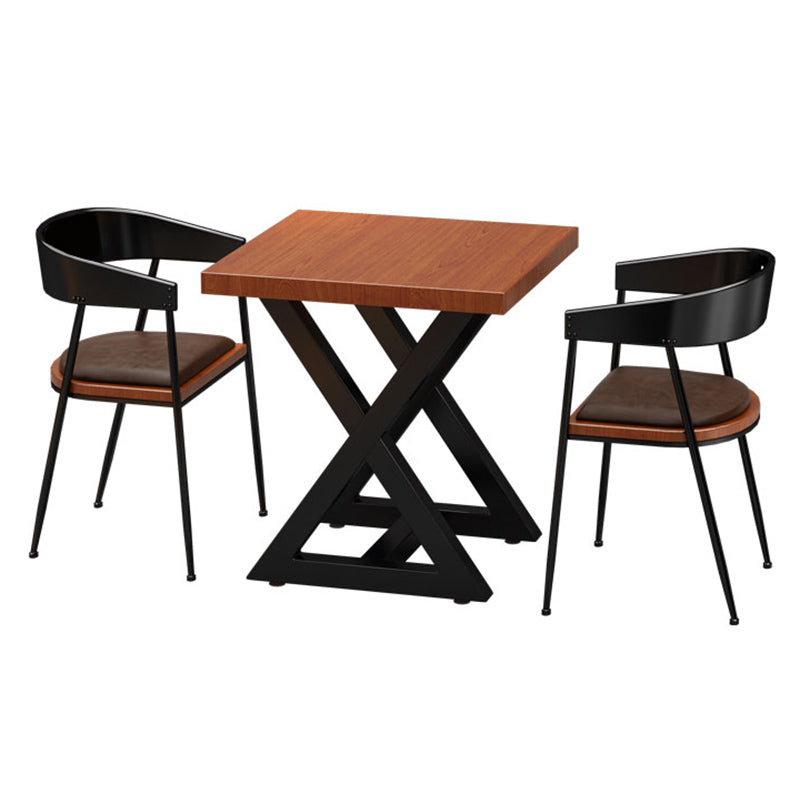 Modern Solid Wood Furniture 1/3/5 Pcs Standard Height Dining Room Table Set 3 Pieces: Table, 2 Chairs Clearhalo 'Dining Room Sets' 'Dining Tables & Seating' 'dining_room_set' 'furn' 'furn_dining_room_set' 'Furniture' 'Kitchen & Dining Furniture' 7075730