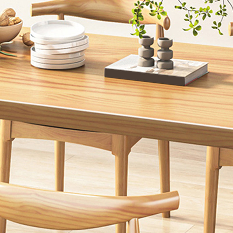 Juego de mesa de comedor acrílico moderno 1/2/5/7 PCS Set de muebles de comedor de madera natural