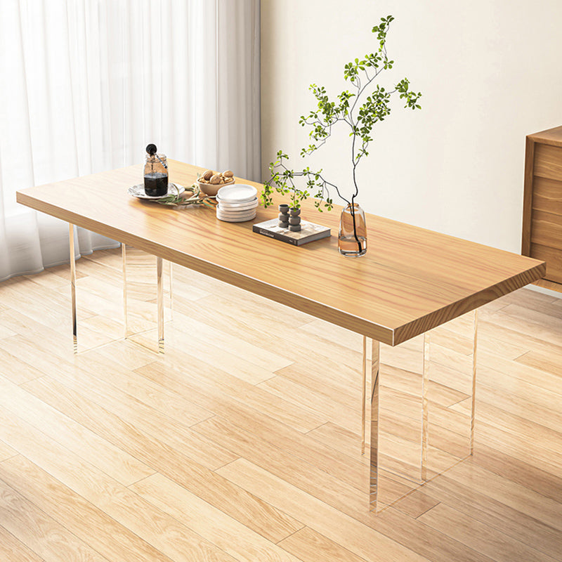 Juego de mesa de comedor acrílico moderno 1/2/5/7 PCS Set de muebles de comedor de madera natural