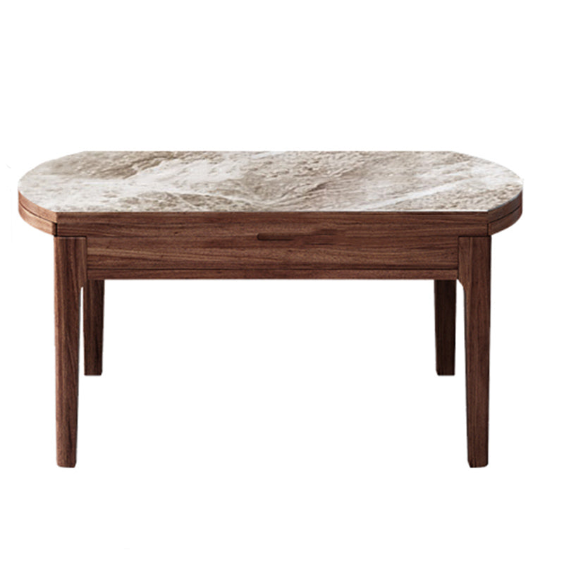 Modern Stone Furniture 1/5/7 Pcs Standard Height Dining Sets with Self Storing Leaves Grey 59"L x 35"W Clearhalo 'Dining Room Sets' 'Dining Tables & Seating' 'dining_room_set' 'furn' 'furn_dining_room_set' 'Furniture' 'Kitchen & Dining Furniture' 7075852