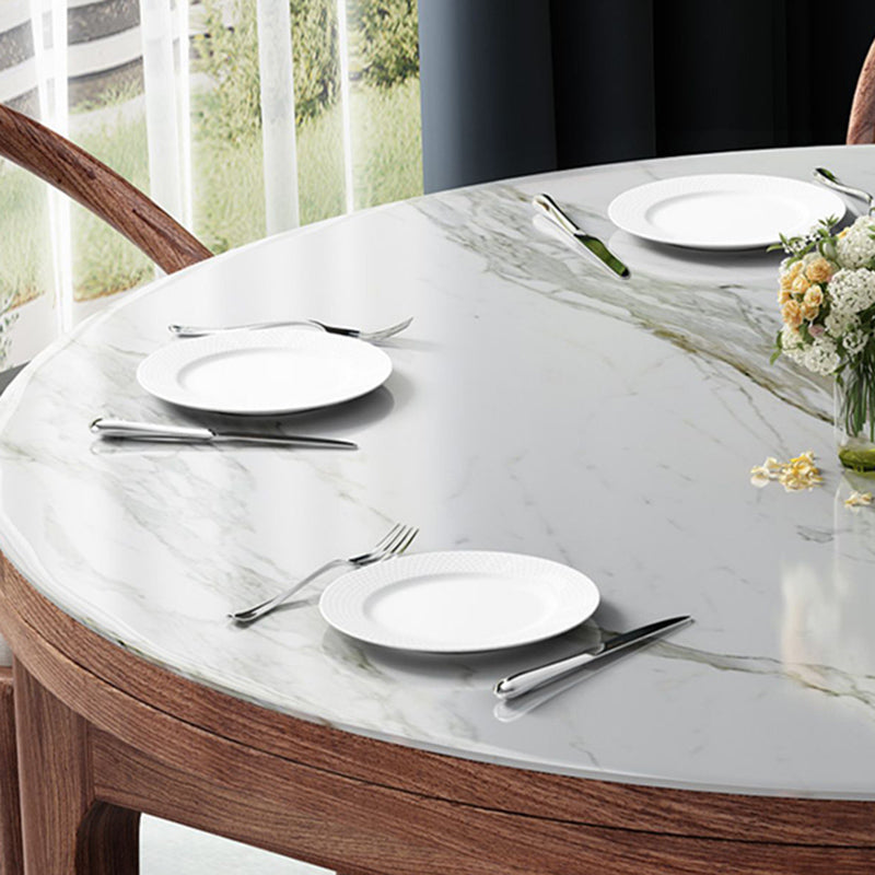 Modern Stone Furniture 1/5/7 Pcs Standard Height Dining Sets with Self Storing Leaves Clearhalo 'Dining Room Sets' 'Dining Tables & Seating' 'dining_room_set' 'furn' 'furn_dining_room_set' 'Furniture' 'Kitchen & Dining Furniture' 7075857