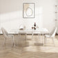 Modern White Stone Dining Table Set 1/4/5/7 Pcs Standard Height Dining Room Furniture Set