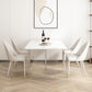 Modern White Stone Dining Table Set 1/4/5/7 Pcs Standard Height Dining Room Furniture Set