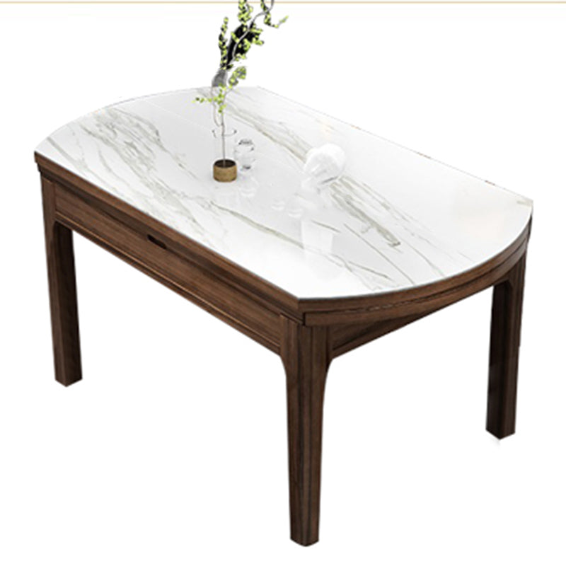 Massivholzmöbel 1/7 PCs Standardhöhe Ess -Set mit selbstspeichernden Blättern