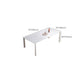 Modern 1/3/4/7 Pieces Dining Room Table Rectangle Stone Extendable Furniture in White