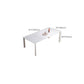 Modern 1/3/4/7 Pieces Dining Room Table Rectangle Stone Extendable Furniture in White