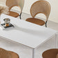 Modern 1/2/5/7 stukken Eetkamer tafel rechthoekige stenen meubels in het wit