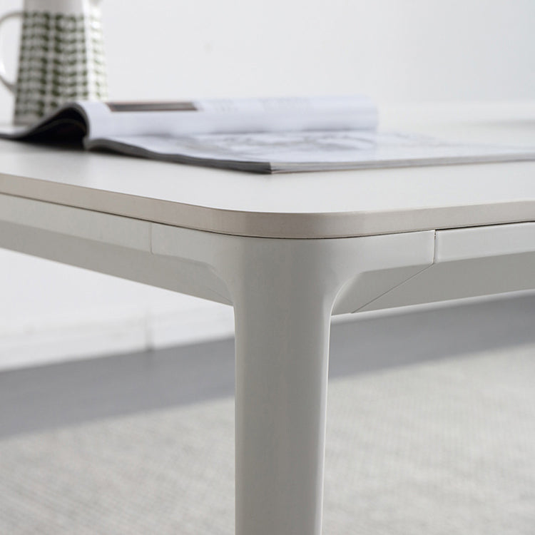 Modern 1/2/5/7 stukken Eetkamer tafel rechthoekige stenen meubels in het wit