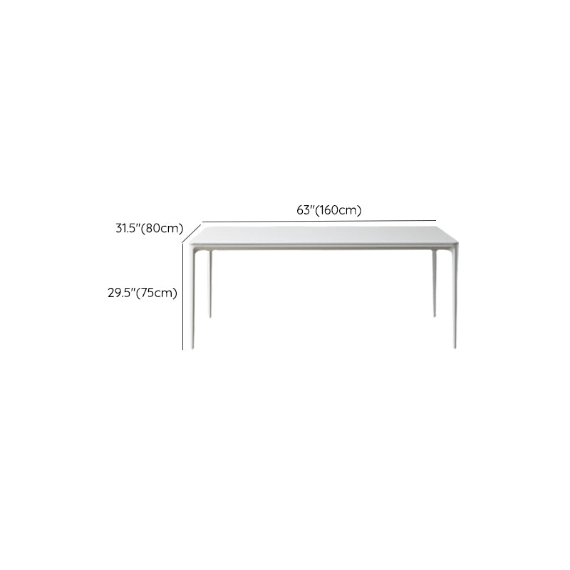 Modern 1/2/5/7 Pieces Dining Room Table Rectangle Stone Furniture in White