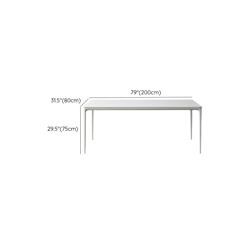 Modern 1/2/5/7 stukken Eetkamer tafel rechthoekige stenen meubels in het wit