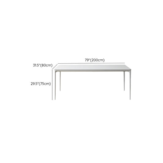 Moderni 1/2/5/7 pezzi sala da pranzo tavolo mobili in pietra rettangolo in bianco