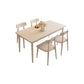 Modern Style 1/4/5 Pieces Dining Room Table Rectangle Stone Furniture in White