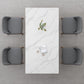 Modern Style 1/2/4/7 Pieces Dining Room Table Rectangle Stone Furniture in White