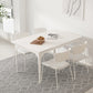 Style moderne 1/2/5/7/9 pièces table de salle à manger rectangle meubles en pierre en blanc