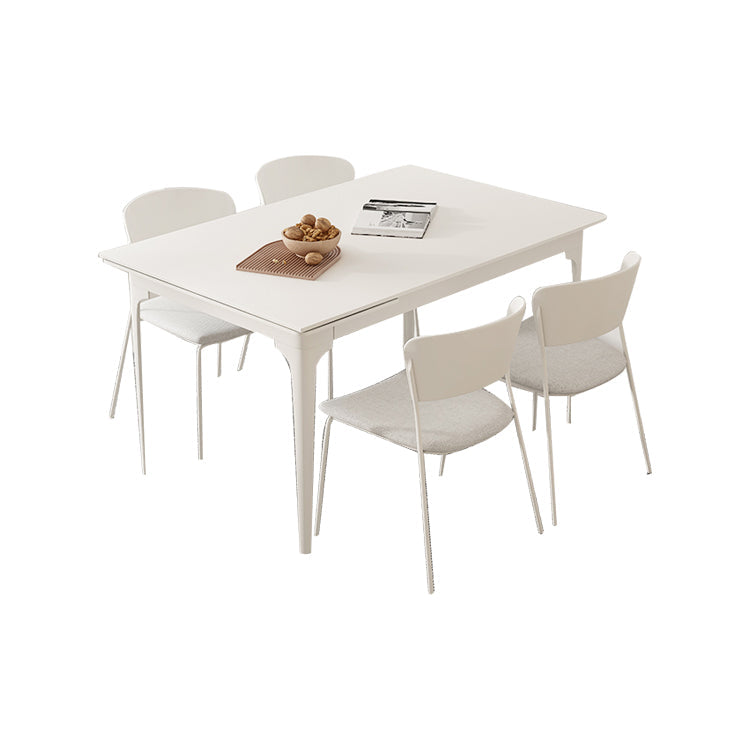 Estilo moderno 1/2/5/7/9 Piezas Mesa de piedra de mesa de comedor en blanco