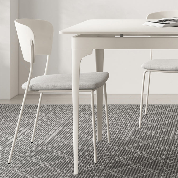 Estilo moderno 1/2/5/7/9 Piezas Mesa de piedra de mesa de comedor en blanco