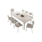 Style moderne 1/2/5/7/9 pièces table de salle à manger rectangle meubles en pierre en blanc