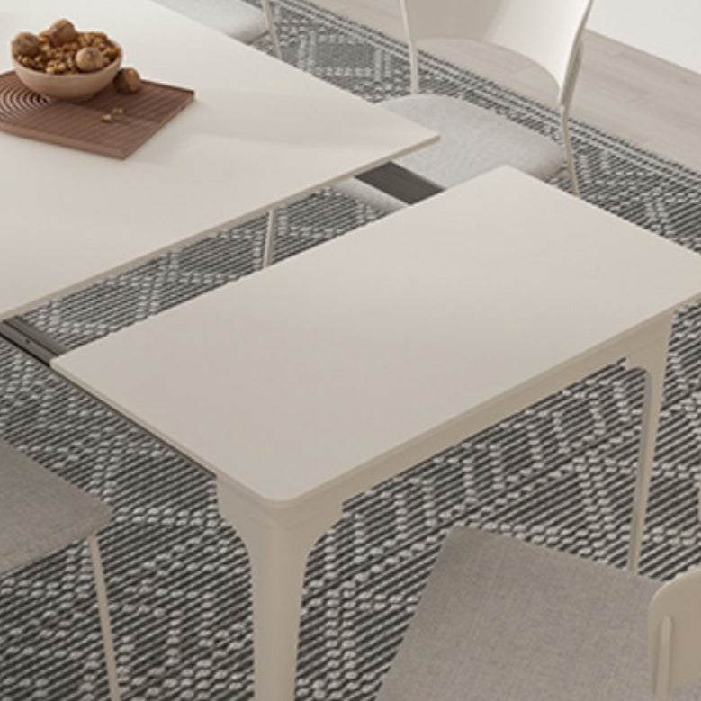 Style moderne 1/2/5/7/9 pièces table de salle à manger rectangle meubles en pierre en blanc