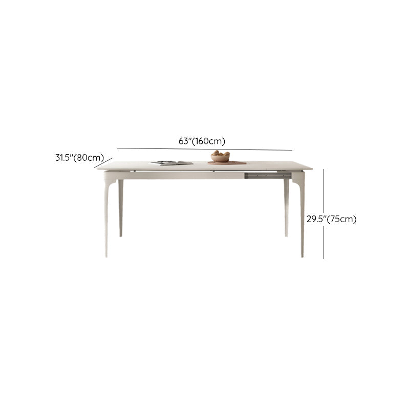 Style moderne 1/2/5/7/9 pièces table de salle à manger rectangle meubles en pierre en blanc