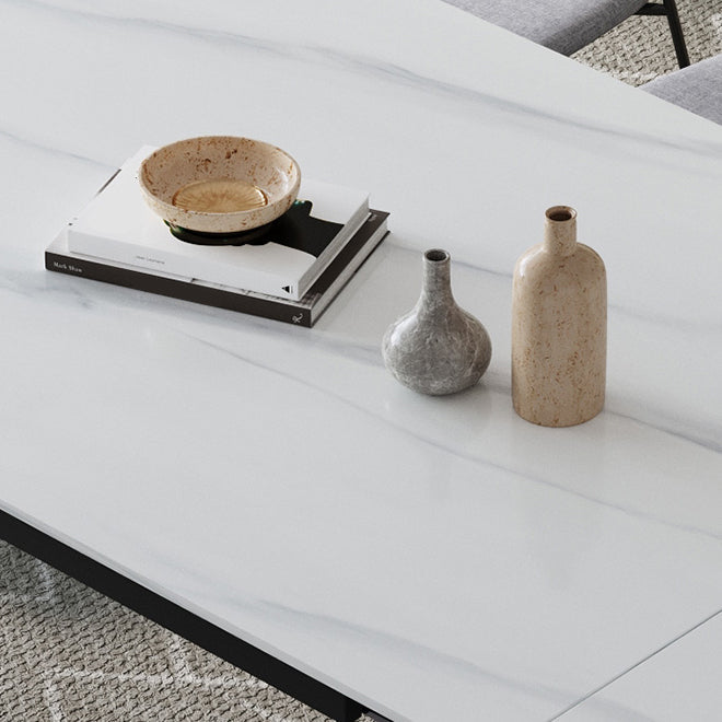 Moderno 1/2/5/7/9 Piezas Muebles de piedra rectangulares de mesa en blanco