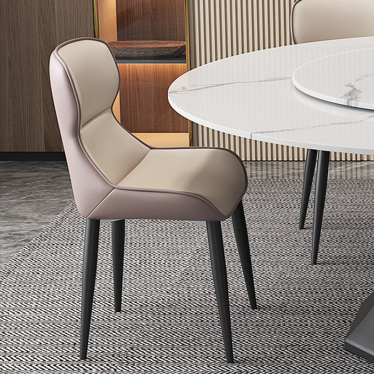 Contemporary 1/4/5/7/9/13 Pieces Furniture Round Stone Dining Set in White Clearhalo 'Dining Room Sets' 'Dining Tables & Seating' 'dining_room_set' 'furn' 'furn_dining_room_set' 'Furniture' 'Kitchen & Dining Furniture' 7076108