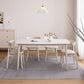 Modern Style 1/4/5/7 Pieces Dining Room Table Rectangle Stone Furniture in White