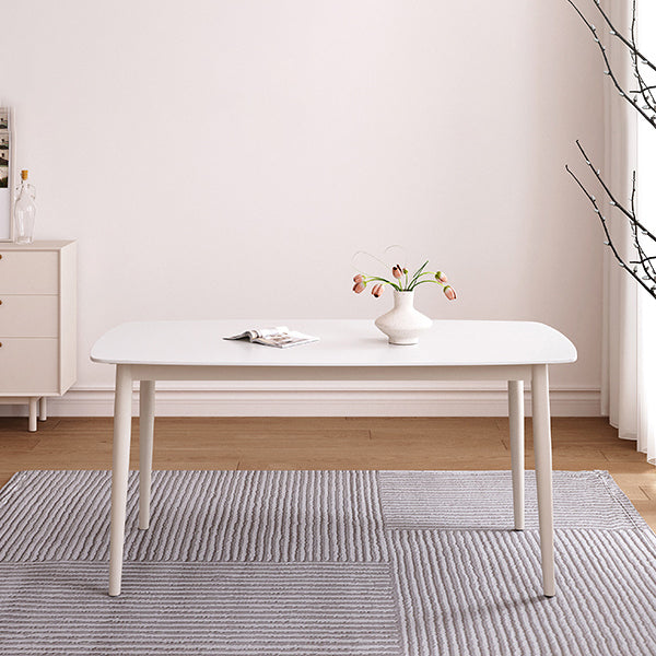 Style moderne 1/4/5/7 pièces table de salle à manger rectangle meubles en pierre en blanc