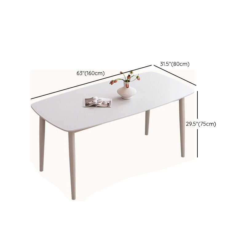 Style moderne 1/4/5/7 pièces table de salle à manger rectangle meubles en pierre en blanc