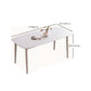 Style moderne 1/4/5/7 pièces table de salle à manger rectangle meubles en pierre en blanc