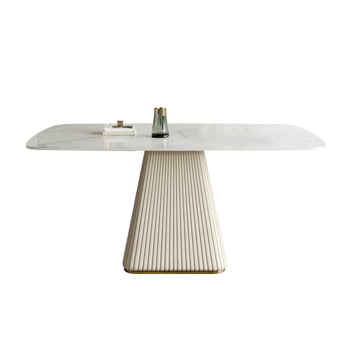 Estilo moderno 1/2/5/7 piezas Mesa de piedra rectangular de mesa en blanco