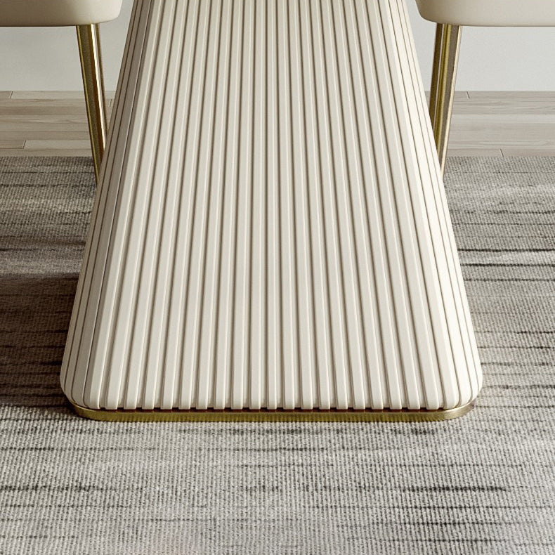 Estilo moderno 1/2/5/7 piezas Mesa de piedra rectangular de mesa en blanco