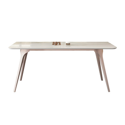 Stile moderno 1/4/5/6/7 pezzi tavolo da pranzo mobili in pietra rettangolo in bianco