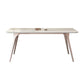 Moderne stijl 1/4/5/6/7 stukken eettafel rechthoekige stenen meubels in het wit