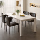 Modern Style 1/3/4/5/7 Pieces Dining Table Rectangle Stone Extendable Furniture in White Clearhalo 'Dining Room Sets' 'Dining Tables & Seating' 'dining_room_set' 'furn' 'furn_dining_room_set' 'Furniture' 'Kitchen & Dining Furniture' 7076230