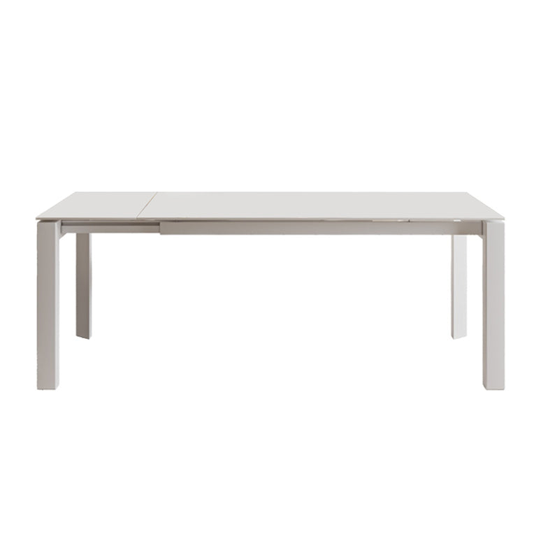 Modern Style 1/3/4/5/7 Pieces Dining Table Rectangle Stone Extendable Furniture in White Clearhalo 'Dining Room Sets' 'Dining Tables & Seating' 'dining_room_set' 'furn' 'furn_dining_room_set' 'Furniture' 'Kitchen & Dining Furniture' 7076238