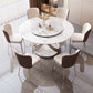 Modern Style 1/4/5/7 Pieces Furniture Round Stone Dining Set in White Clearhalo 'Dining Room Sets' 'Dining Tables & Seating' 'dining_room_set' 'furn' 'furn_dining_room_set' 'Furniture' 'Kitchen & Dining Furniture' 7076258