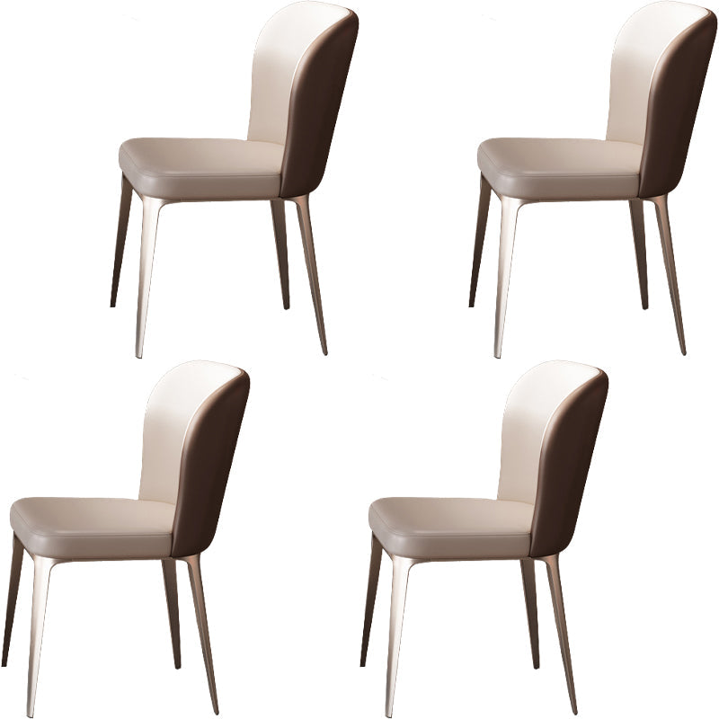 Modern Style 1/4/5/7 Pieces Furniture Round Stone Dining Set in White 4 White Chairs Clearhalo 'Dining Room Sets' 'Dining Tables & Seating' 'dining_room_set' 'furn' 'furn_dining_room_set' 'Furniture' 'Kitchen & Dining Furniture' 7076259