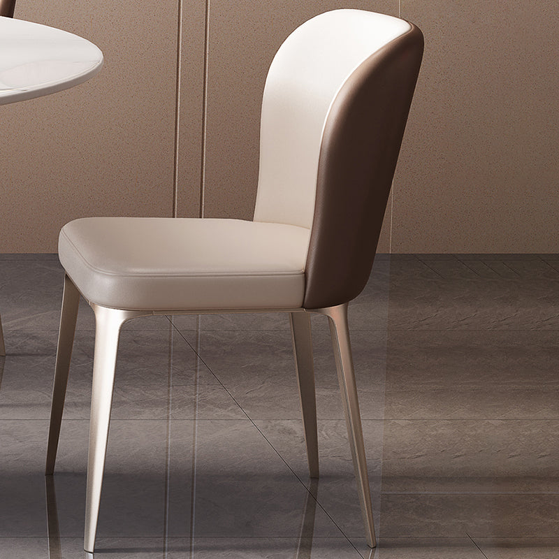 Modern Style 1/4/5/7 Pieces Furniture Round Stone Dining Set in White Clearhalo 'Dining Room Sets' 'Dining Tables & Seating' 'dining_room_set' 'furn' 'furn_dining_room_set' 'Furniture' 'Kitchen & Dining Furniture' 7076260