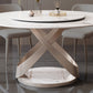 Modern Style 1/4/5/7 Pieces Furniture Round Stone Dining Set in White Clearhalo 'Dining Room Sets' 'Dining Tables & Seating' 'dining_room_set' 'furn' 'furn_dining_room_set' 'Furniture' 'Kitchen & Dining Furniture' 7076263