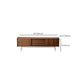 Soporte multimedia para TV de madera Consola multimedia para TV escandinava con 3 cajones