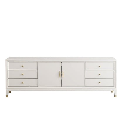 Glam TV Stand Console Solid Wood TV Media Stand with 6 Drawers 63"L x 16.5"W x 27"H Clearhalo 'furn' 'furn_tv_stands_entertainment_centers' 'Furniture' 'Living Room Furniture' 'TV Stands & Entertainment Centers' 'TV Stands & Media Storage Furniture' 'tv_stands_entertainment_centers' 7076329