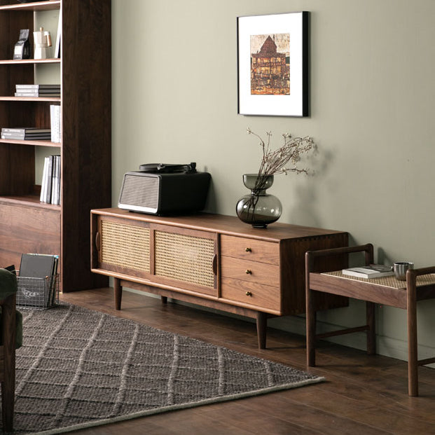 Glam TV Stand Console Solid Wood TV Media Stand with Drawers Clearhalo 'furn' 'furn_tv_stands_entertainment_centers' 'Furniture' 'Living Room Furniture' 'TV Stands & Entertainment Centers' 'TV Stands & Media Storage Furniture' 'tv_stands_entertainment_centers' 7076349