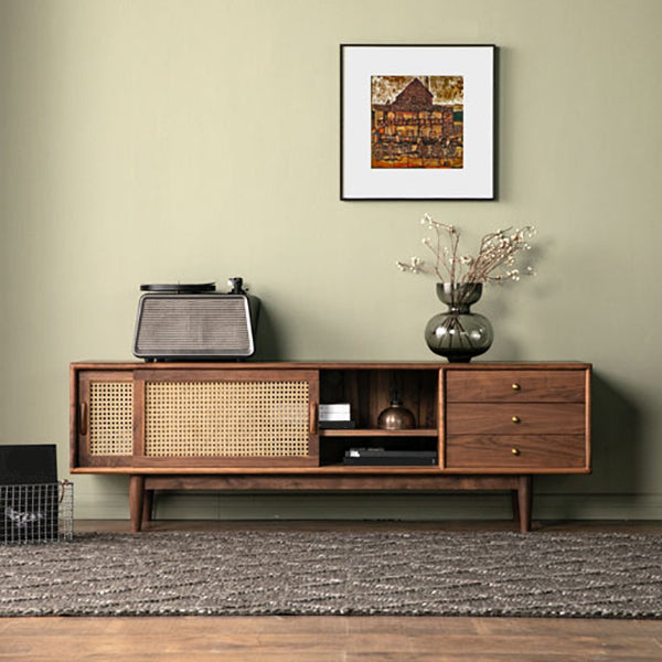 Glam TV Stand Console Solid Wood TV Media Stand with Drawers Clearhalo 'furn' 'furn_tv_stands_entertainment_centers' 'Furniture' 'Living Room Furniture' 'TV Stands & Entertainment Centers' 'TV Stands & Media Storage Furniture' 'tv_stands_entertainment_centers' 7076351