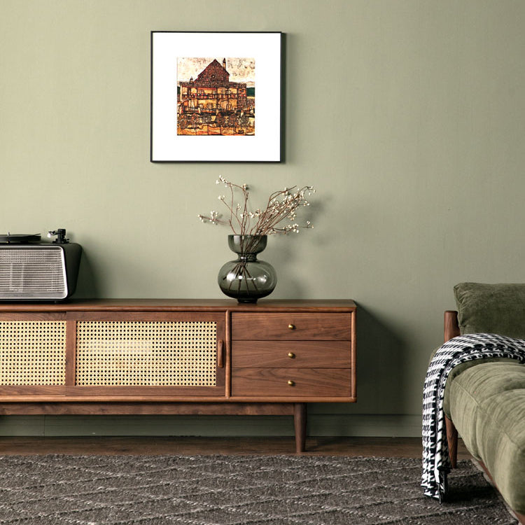 Glam TV Stand Console Solid Wood TV Media Stand with Drawers Clearhalo 'furn' 'furn_tv_stands_entertainment_centers' 'Furniture' 'Living Room Furniture' 'TV Stands & Entertainment Centers' 'TV Stands & Media Storage Furniture' 'tv_stands_entertainment_centers' 7076357