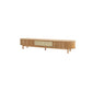 Scandinavian TV Stand Console Solid Wood TV Media Stand with Doors