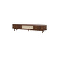 Scandinavian TV Stand Console Solid Wood TV Media Stand with Doors