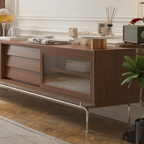 Scandinavian TV Stand Console Solid Wood TV Media Stand with Drawers Clearhalo 'furn' 'furn_tv_stands_entertainment_centers' 'Furniture' 'Living Room Furniture' 'TV Stands & Entertainment Centers' 'TV Stands & Media Storage Furniture' 'tv_stands_entertainment_centers' 7076424